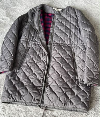 Damen-Kurzmantel, 42, H&M, mittelgrau, gefüttert, wie neu!