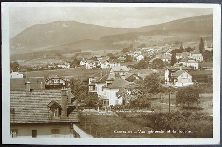 Cartoline postali: CORCELLES Vue générale et la Tourne – Usato da Jona venduto da philajona