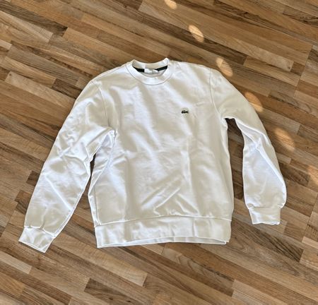 Lacoste Pullover White Classic Fit Size L