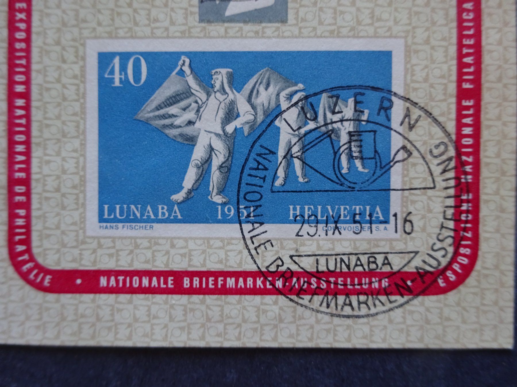 Tutti i francobolli: 1951 Block W32 mit ET-Stempel – Usato da Appenzell-Steinegg venduto da adi1975 2
