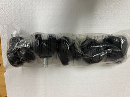 Kunststoffrollen, 5 Kunststoff-Stuhl-Rollen mit 11mm Stöpsel