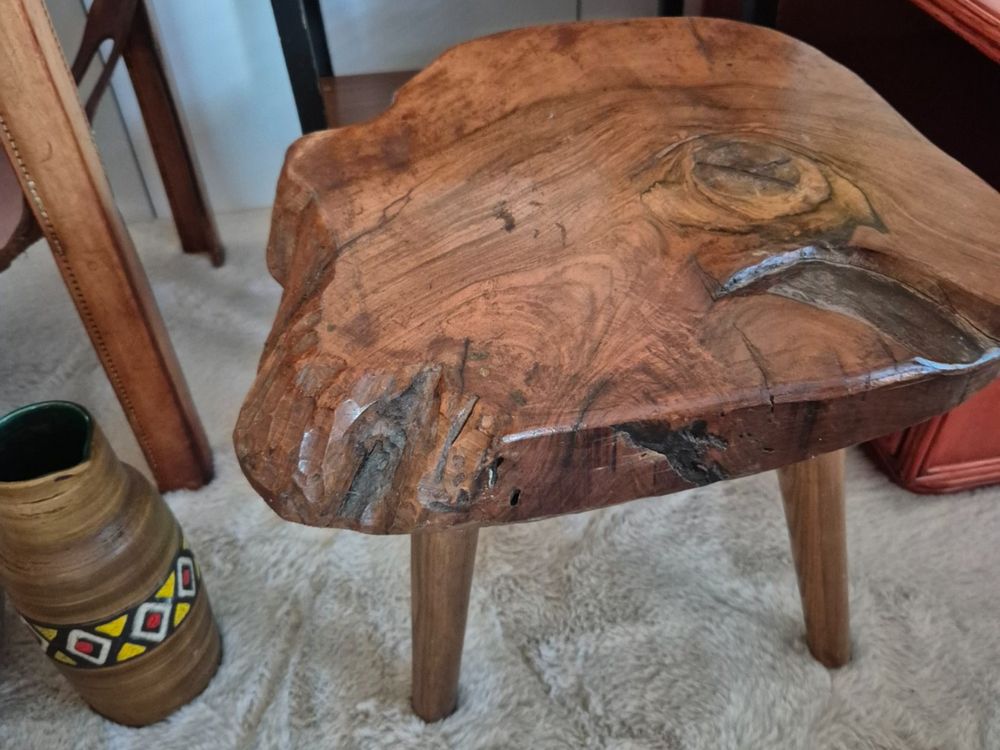 Petit Tabouret En Bois De Paulownia - Support Pour Plantes, Livres Ou Déco - Robuste (100 Kg) - Dimensions 17.8 X 17.8 X 15 Cm - Finition Lisse - Pour Intérieur Et Balcon