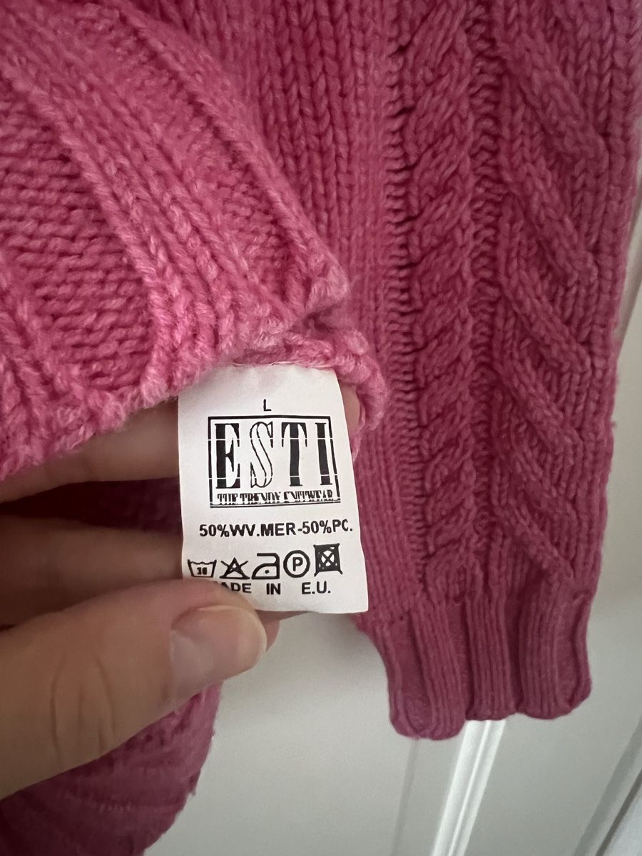 Pulls & Sweat-shirts: Knit Sweater Pink Size L Cable Knit Pattern – D'occasion à Zürich par san_t2jq 2