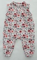 Sommer Strampler aus Musselin mit Rosen - Gr.86/92 - NEU