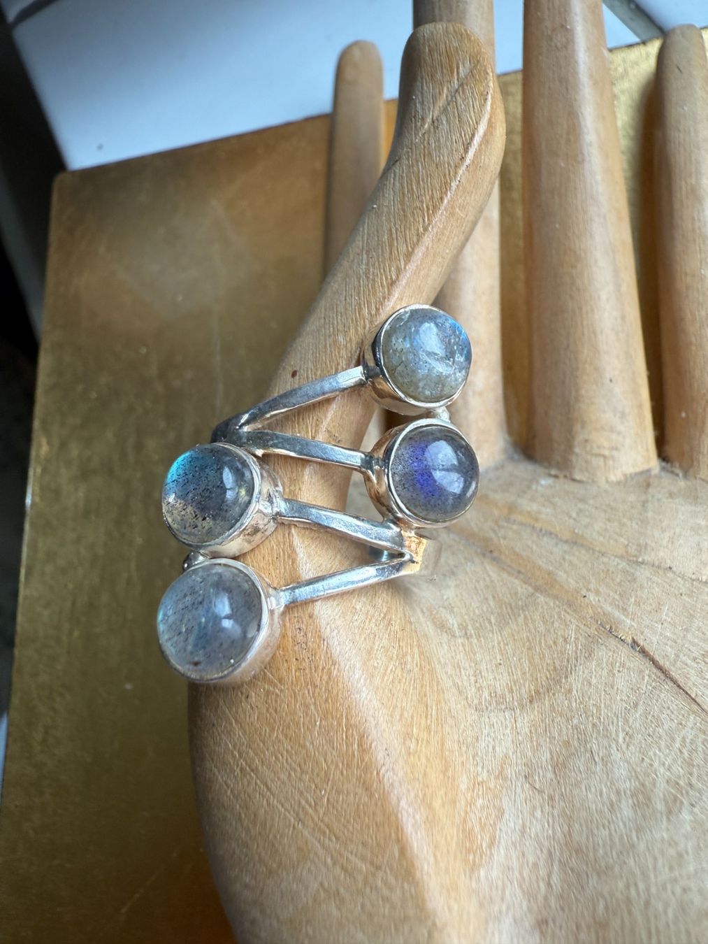 Anelli: Superschöner 925 Silber Ring mit Labradorit Steinen, – Nuovo (secondo la descrizione) da Maienfeld venduto da Cmicky 4
