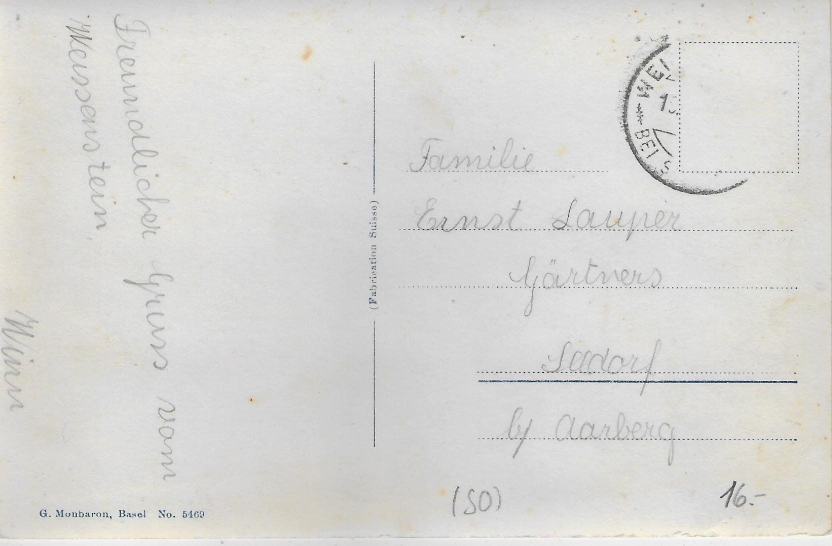 Cartoline postali: Kurhaus Weissenstein Solothurner Jura – Usato da Ettingen venduto da Kartenplanet 1