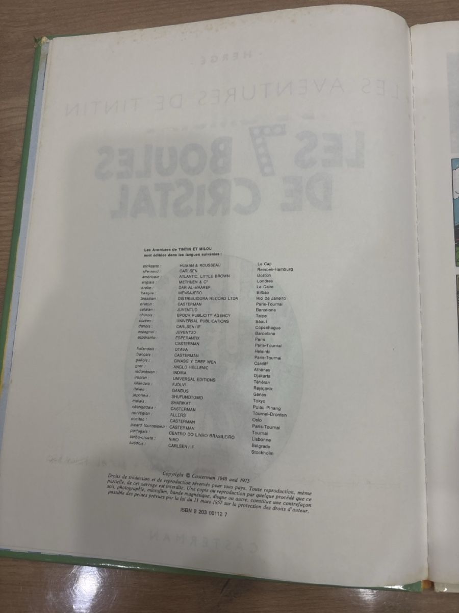 Fumetti: Tintin les 7 boules de cristal – Usato da Porrentruy venduto da Servo26 2