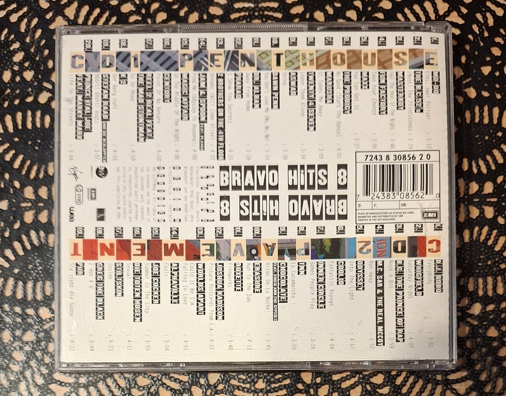 CD: Bravo Hits 8, Doppel CD, 1994, 2CD Hit Compilation, Sampler – Usato da Amriswil venduto da Celini3 1