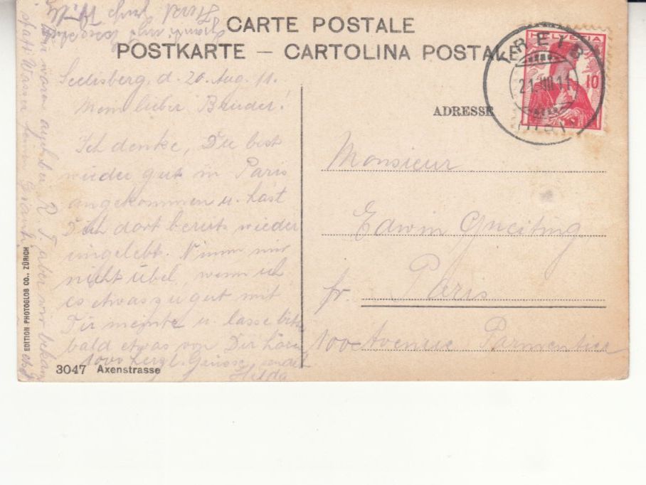 Cartoline postali: Axenstrasse 1911 mit ST Treib – Usato da Bürglen TG venduto da StampGraf 1