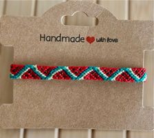 Handgemachtes Armband / Freundschaftsband Wassermelone