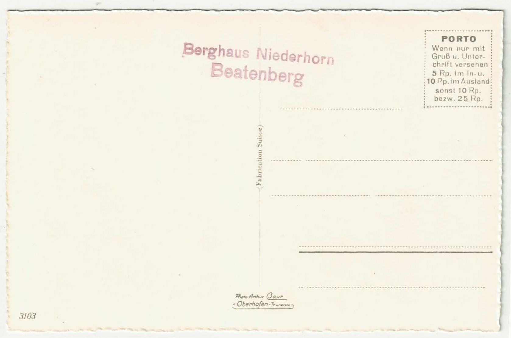 Cartoline postali: Sesselbahn Beatenberg-Niederhorn – Usato da Ettingen venduto da Kartenplanet 1