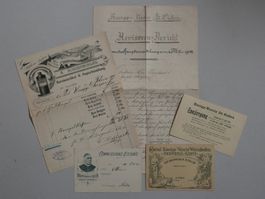 ANTIKE DOKUMENTE/RECHNUNGEN KNEIPP-VEREIN ST. GALLEN AB 1897