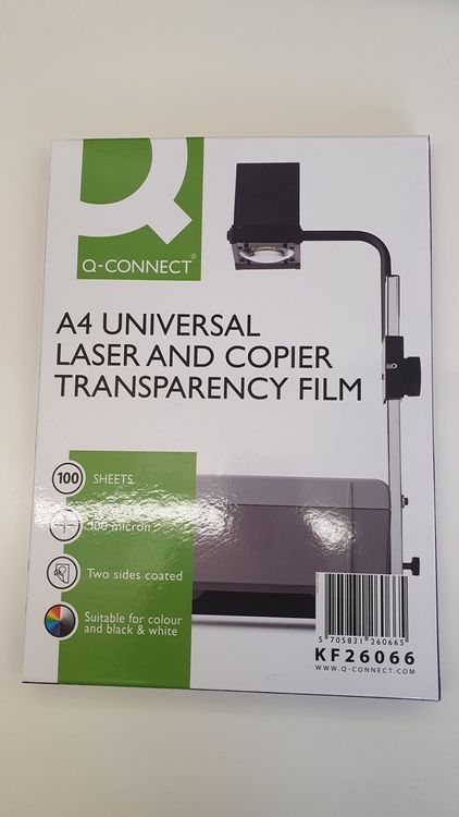 100 Transparente Folien Antistatisch - Für Kopierer & Drucker