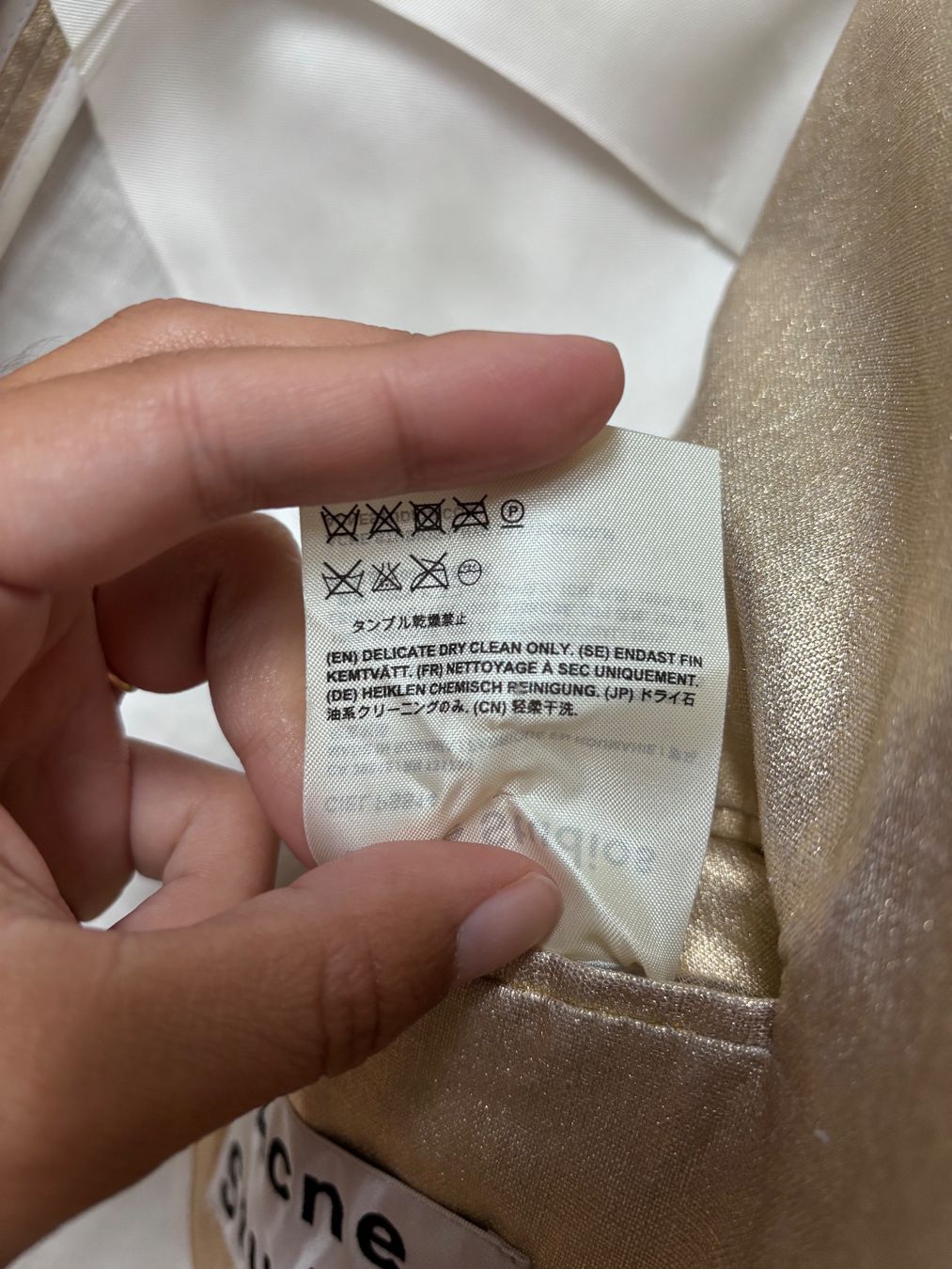 Acne Studios Giacche: Stunning Acne Studios Gold linen blazer size EU34 – Usato da Zürich venduto da nao_pjh8 3