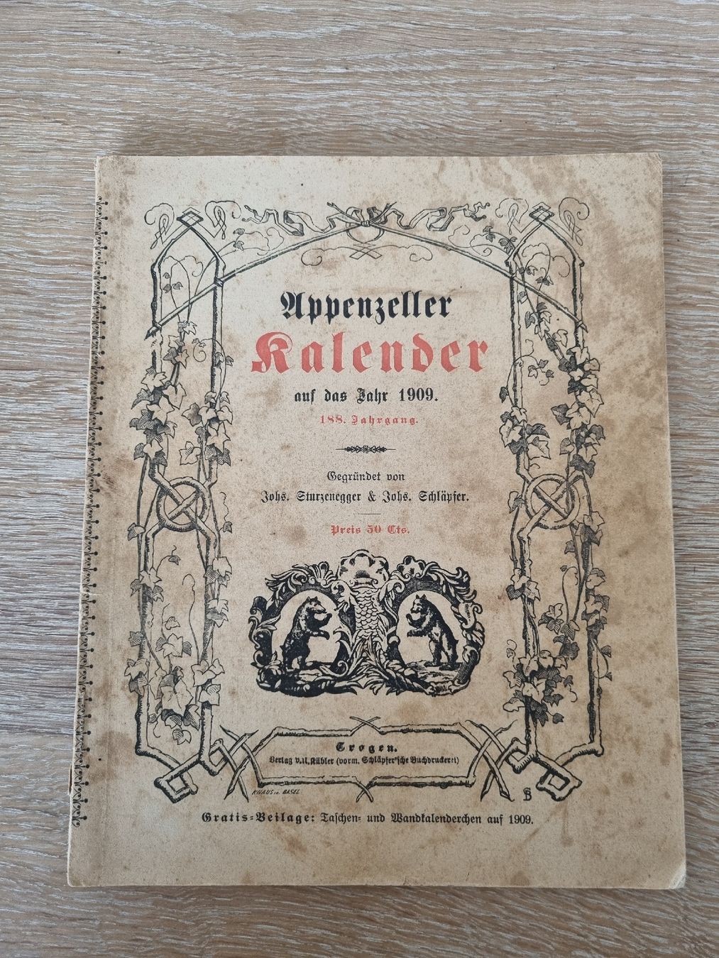 Calendari: 5 Appenzellerkalender ab1901 bis 1909 – Usato da Abtwil SG venduto da danikari 1