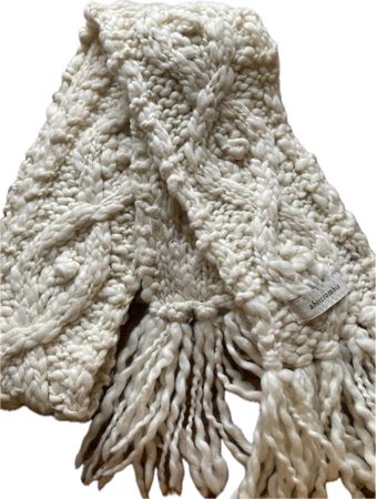 Écharpe Abercrombie laine et acrylique blanc cassé