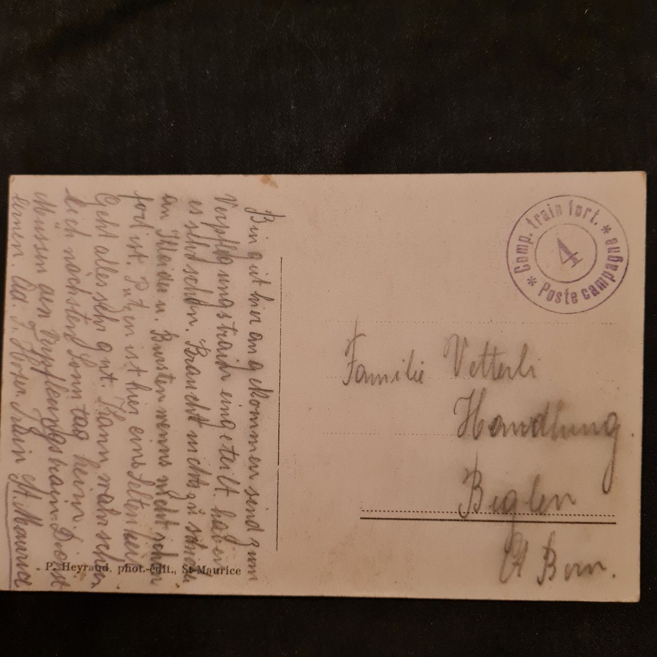 Cartoline postali: ANTIKE Postkarte St-Maurice,Schweizer Feldpost – Usato da Thierachern venduto da Staecketoeri 1