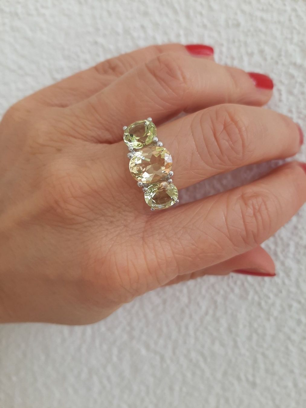 Anelli: Ring 18K Weissgold mit Citrinen – Usato da Volketswil venduto da ronbons