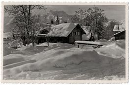 La Cure avec Dents du Midi, datée 1942