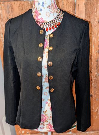 Halara Blazer schwarz mit goldenen Knöpfen, Grösse M-L neu