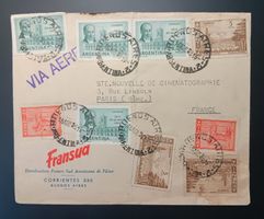 ARGENTINIEN FLUGBRIEF NACH PARIS