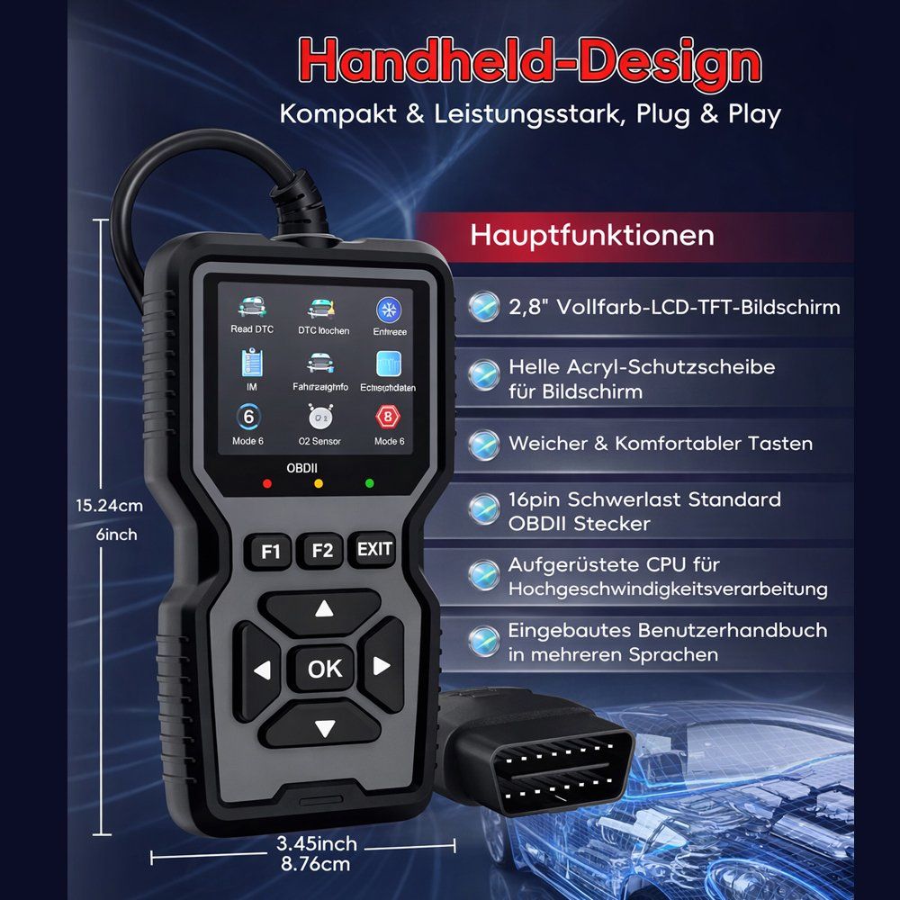 Tutti gli attrezzi: OBD2 Diagnosegerät Profi KFZ Fehlercode Löschen Universal – Nuovo (secondo la descrizione) da Chiasso venduto da online.shop 2