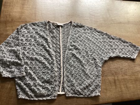 VILA SPITZENJACKE/Jäckli GR.S gemustert schwarz/beige SPITZE