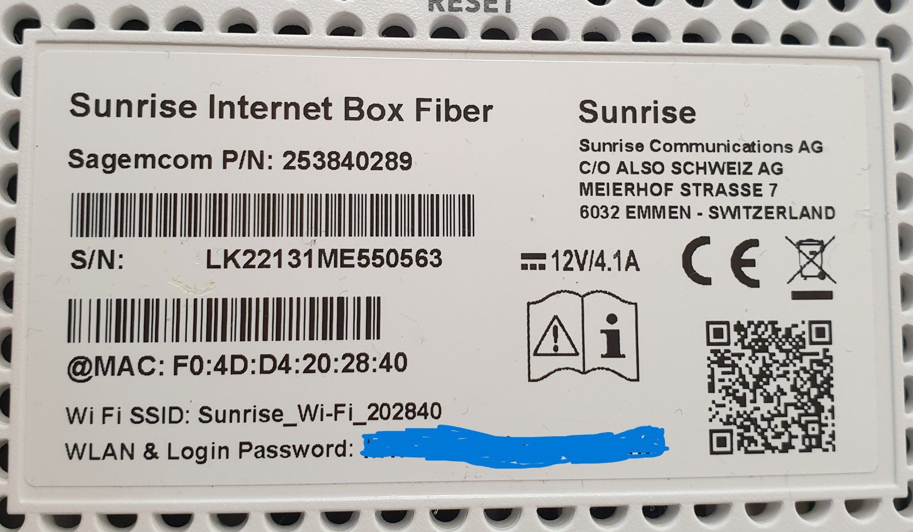 Sunrise Modem & Router: Sunrise Internet Modem mit Wireless und Fiber Anschluss – Usato da Horw venduto da Arta20000 5
