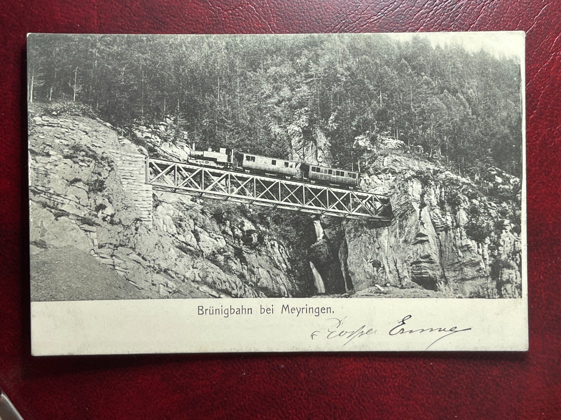 Ansichtskarten: Brünigbahn bei Meiringen – Gebraucht aus Steg VS von danwer74