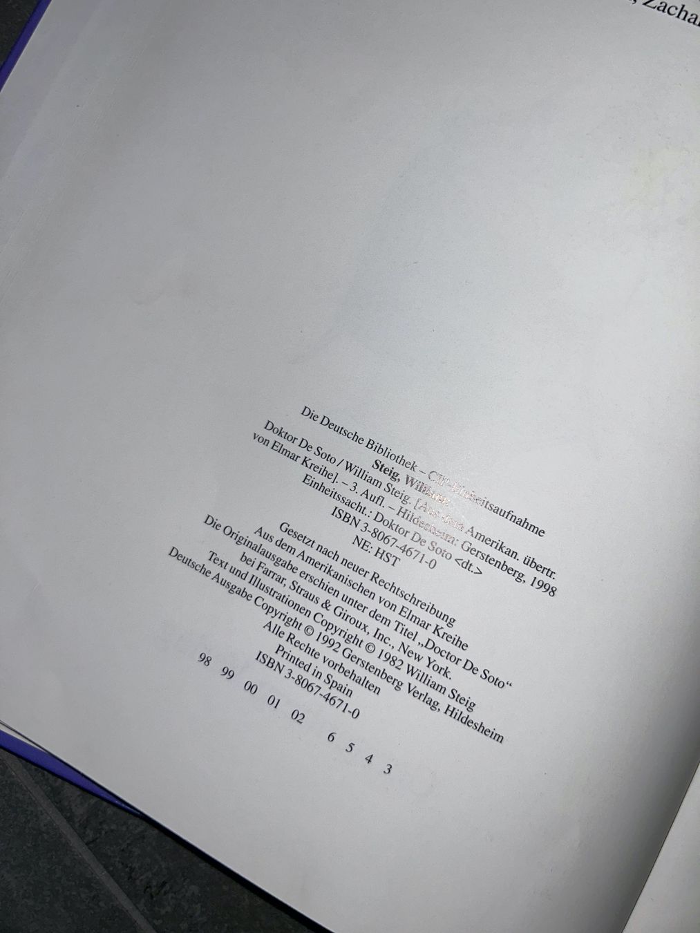Libri: Bilderbuch "Doktor de Soto" – Usato da Safenwil venduto da 2hand_aber_wertvoll 1