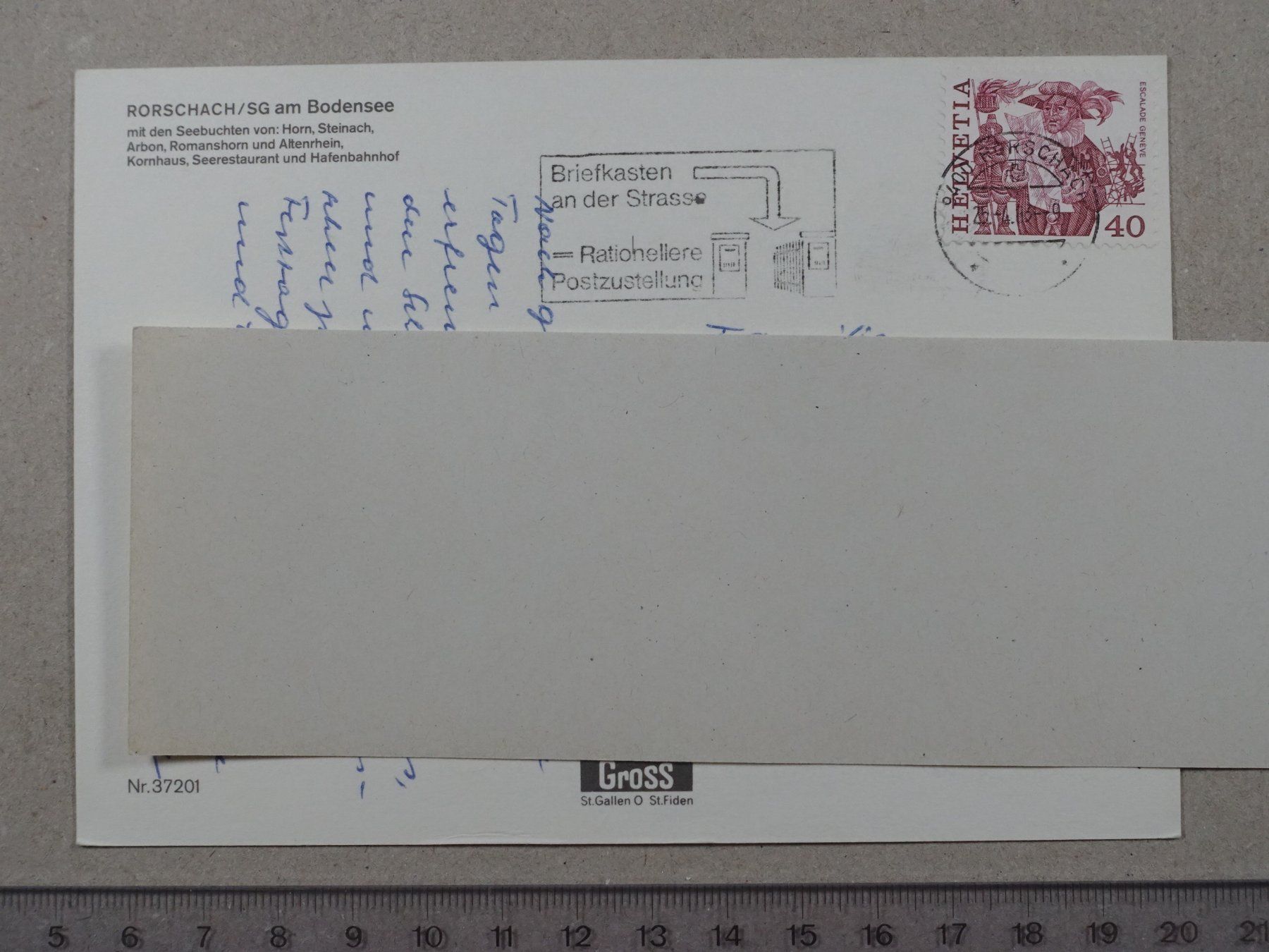 Cartoline postali: Rorschach, 1983 – Usato da Lenzburg venduto da fh1 1