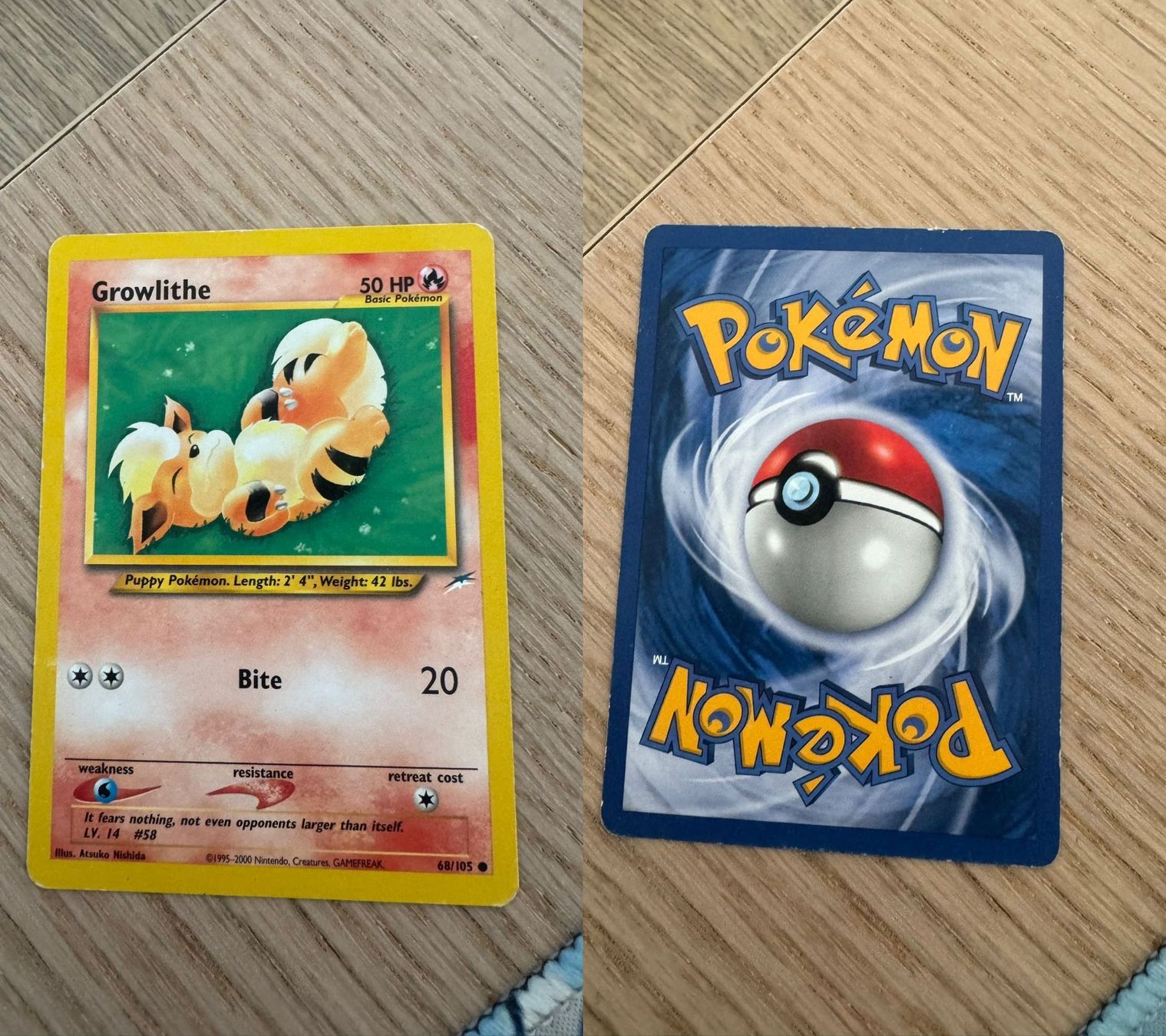 Pokémon Sammelbilder & Trading cards: Growlithe 68/105 – Gebraucht aus Chavannes-Renens von skywalker1942