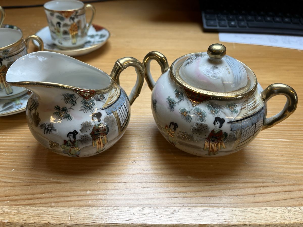 Set di piatti: Vintage Kaffeeservice, japanisches Design – Usato da Tenniken venduto da Bombadil8 3