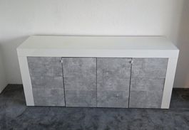 Weisses Sideboard mit Beton-Optik - Top Zustand!