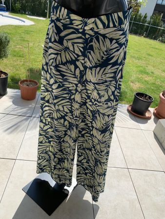 Maxi Hose Rock weites Bein Culotte Marlene Gr. 40 42, grün