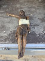 Kruzifix Korpus Holzfiguren antik unrestauriert