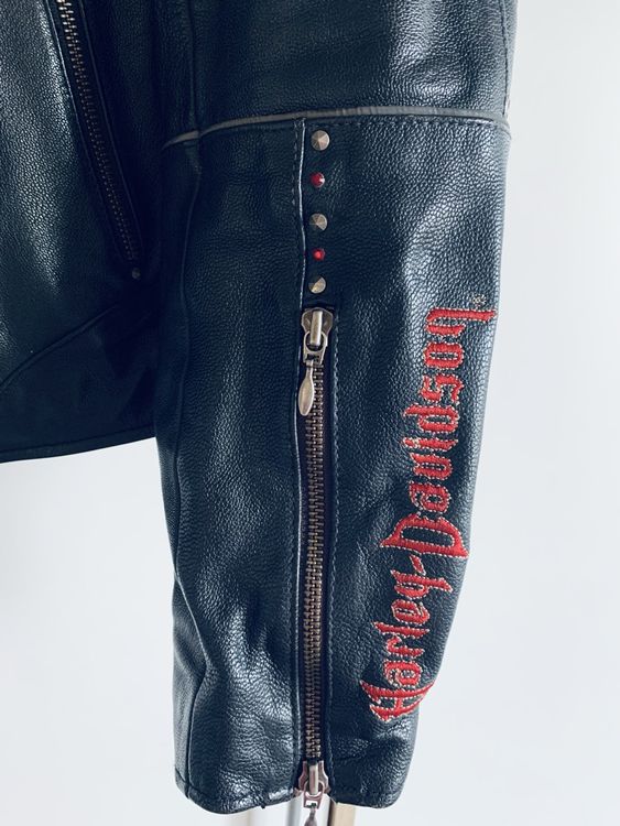 Harley-Davidson Damen Lederjacke Gr. M Stickerei Nieten Top 2