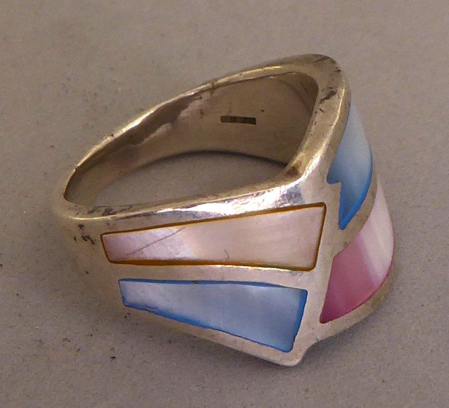Ringe: Ring 925 Silber mit Perlmutter – Gebraucht aus Muri AG von Lineli2020 2