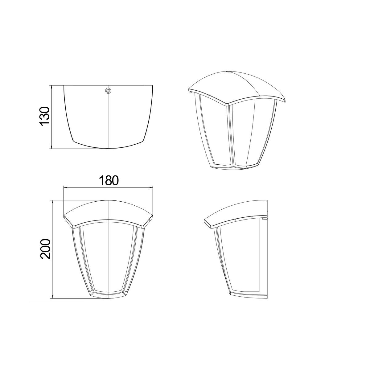 Lampade: Aussen Wandleuchte, Laterne, 20 cm Höhe – Nuovo (secondo la descrizione) da Kreuzlingen venduto da Smart-Light 9