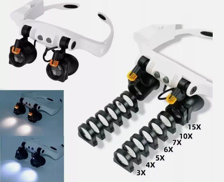 Sonstiges zu Optik: 3-25X LED Stirn Kopf lupe brille Licht Leucht Brillenlupe – Neu (gemäss Beschreibung) aus Kirchdorf AG von Apost008 3