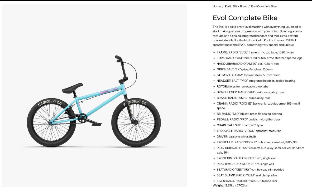 Radio Bikes Biciclette: BMX Radio Evol 20 – Usato da Märwil venduto da nic_yz5v 1