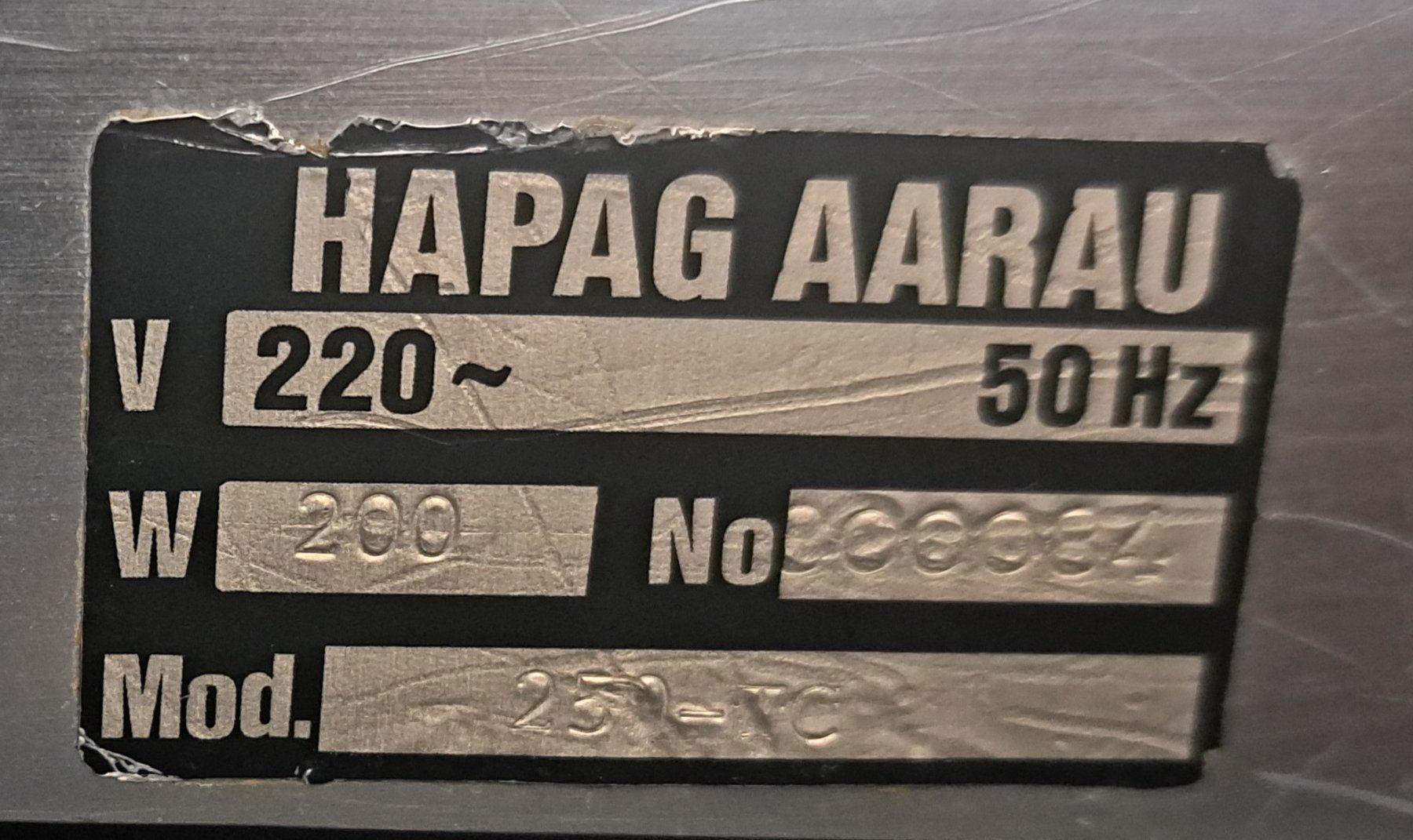 Küchengeräte: Schneidemaschine HAPAG Aarau Mod. 250-VC 200W – Gebraucht aus Widen von golum03 2