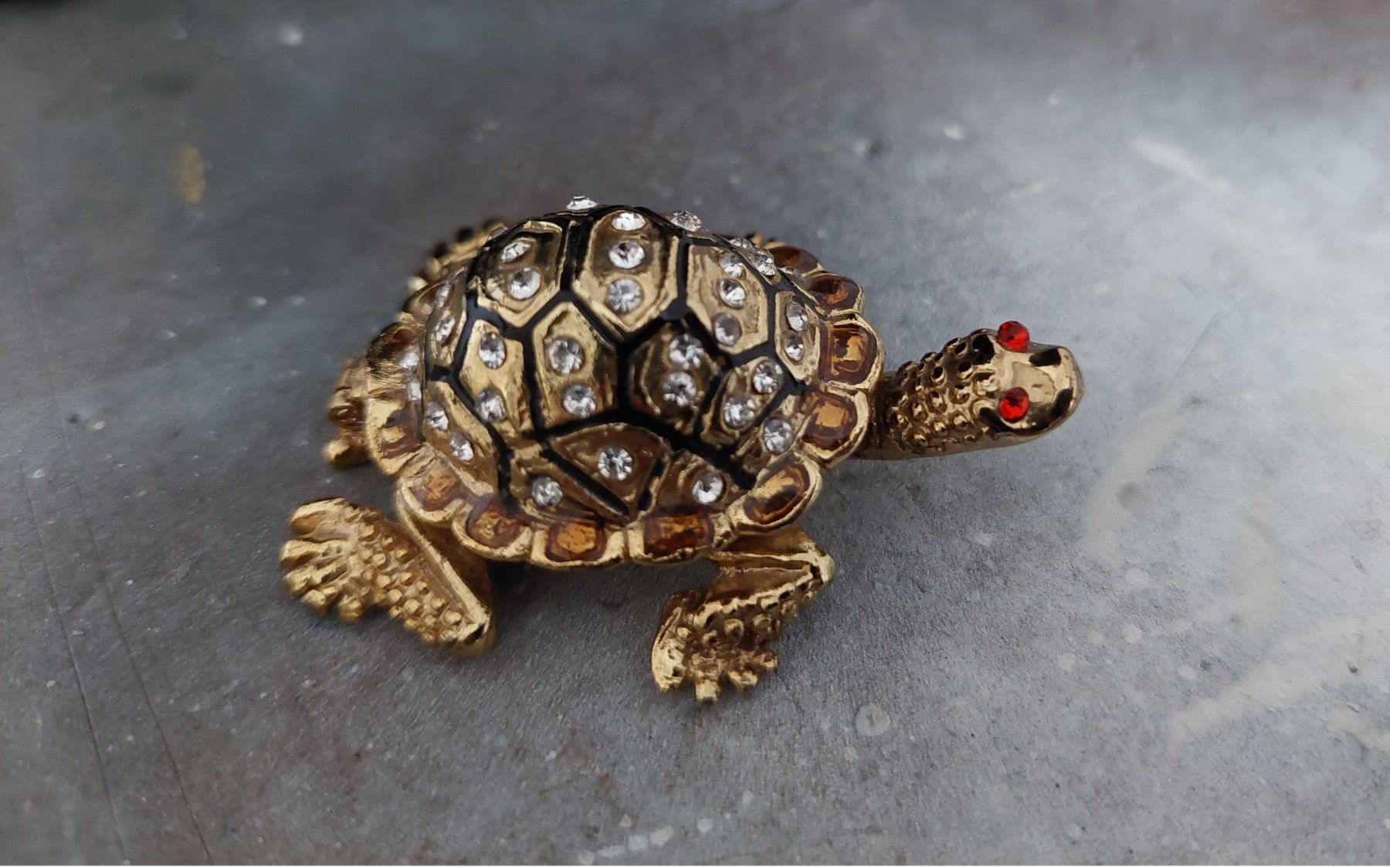 Altro in Cosmetici & Cura: Pillendose/Schmuckdose Schildkröte mit Strasssteinen – Usato da Subingen venduto da K7passt_immer 4
