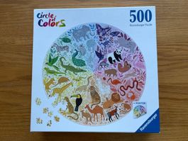 500 Puzzle: Circle of Colors: Animals