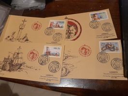 Série de 4 enveloppes philatéliques Lüderitz 1982 rares!