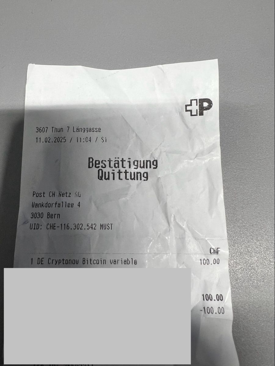 Bitcoin Gutschein 100 (Neu und originalverpackt) in Sigriswil für CHF 85 –  mit Lieferung auf Ricardo kaufen