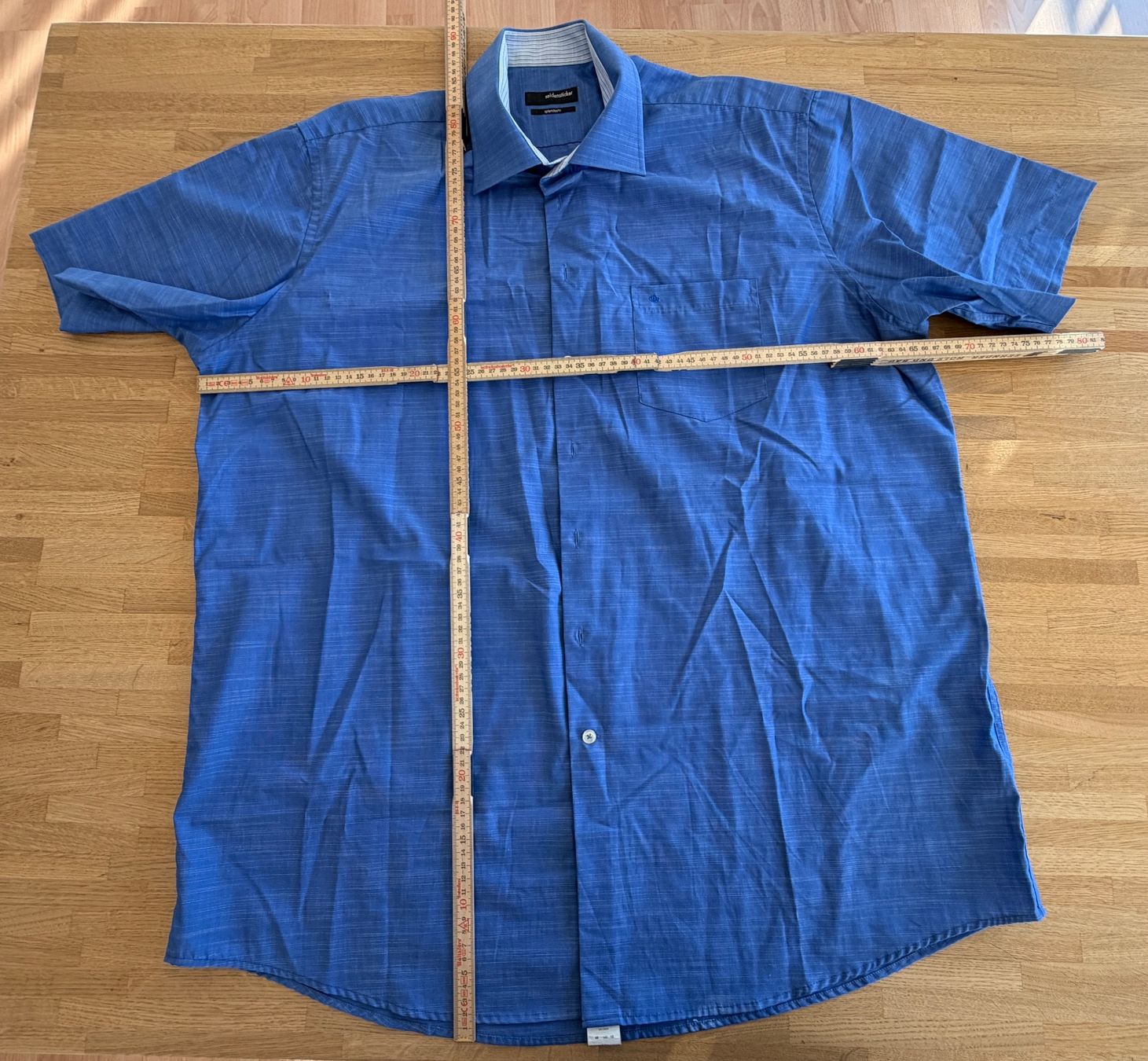 Camicie: Hemd - SEIDENSTICKER Kurzarm blau Splendesto Gr. 46 – Usato da Winterthur venduto da Secondhand-Family 4