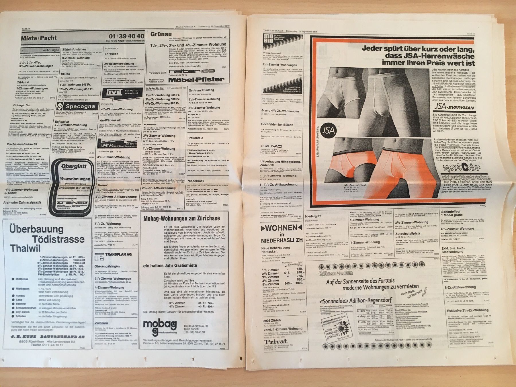 Zeitschriften & Magazine: Tagesanzeiger vom 18. September 1975 – Gebraucht aus Luzern von Jiggy_8898 9