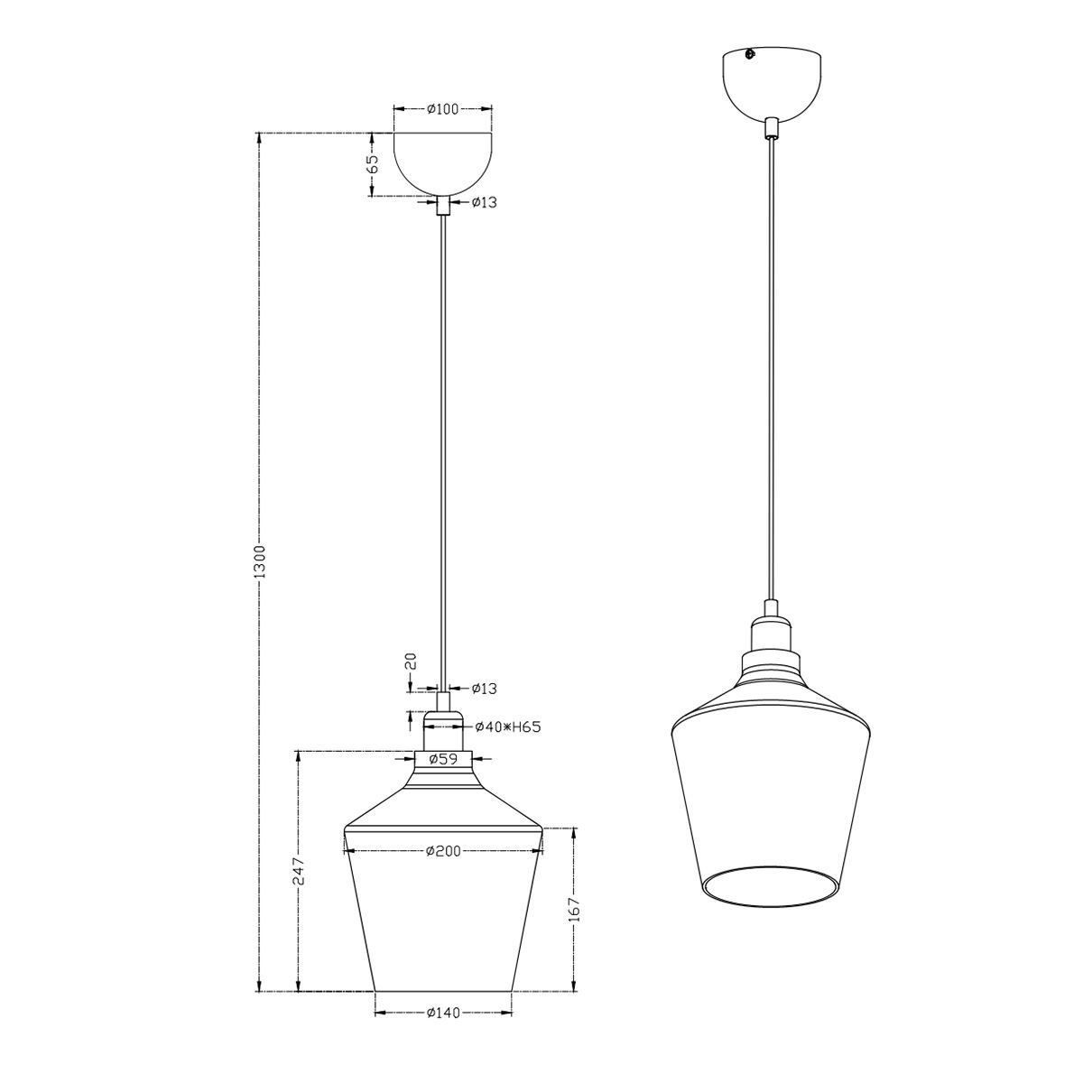 Lampadari & plafoniere: Pendelleuchte, Glasschirm, Kelchförmig – Nuovo (secondo la descrizione) da Kreuzlingen venduto da Smart-Light 3