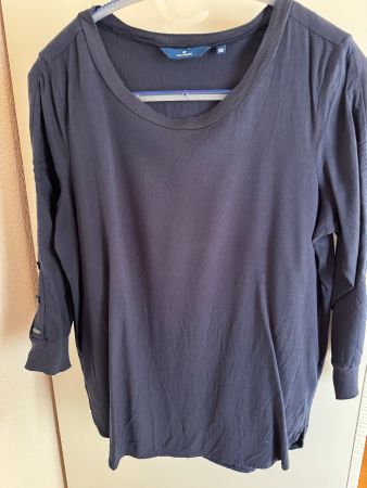 Tom Tailor Bluse, Gr. 38, Dunkelblau